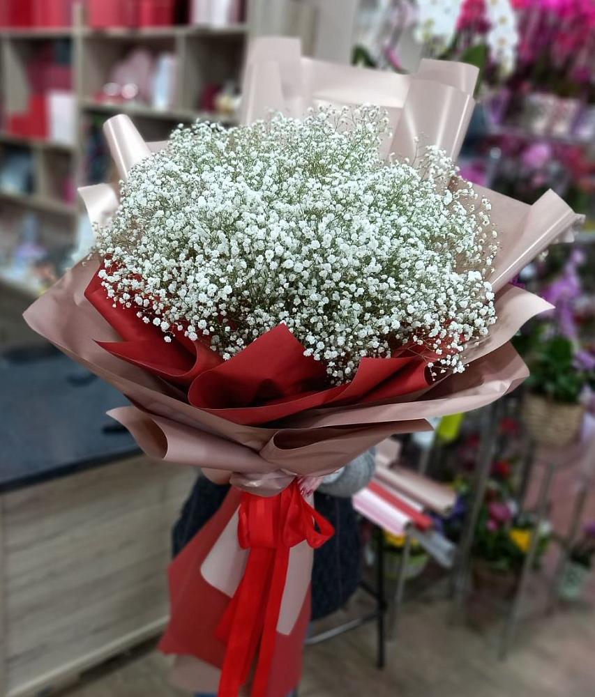 Букет Белые хлопья в Соль-Илецке Букет цветов из: Гипсофила в Соль-Илецке