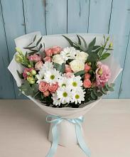 Букет цветов из:  Розы, Лизиантусы и Хризантемы #REPLACE_PRED# Соль-Илецке