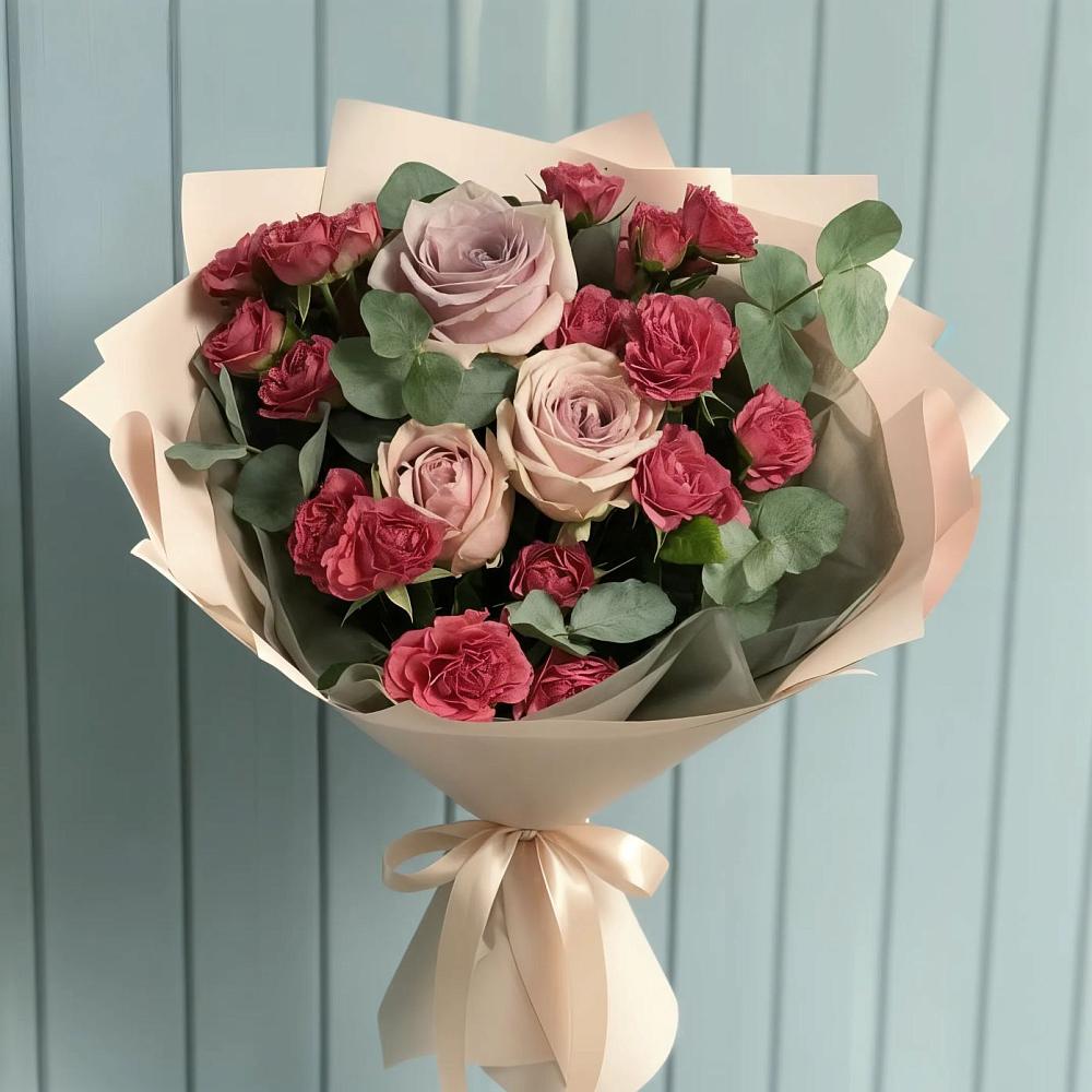 Букет восхищение в Соль-Илецке Букет цветов из: Гвоздики и Розы в Соль-Илецке