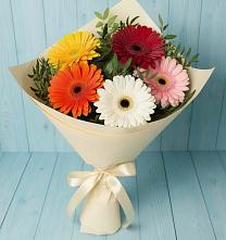 Букет праздник в Соль-Илецке Букет цветов из: Герберы в Соль-Илецке