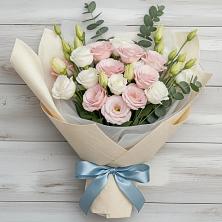 Букет шампанское в Соль-Илецке Букет цветов из:  Лизиантусы в Соль-Илецке