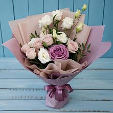Букет цветов из:  Розы и Лизиантусы в Соль-Илецке