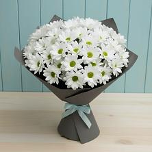 Букет белые хризантемы в Соль-Илецке Букет цветов из:  Хризантемы в Соль-Илецке
