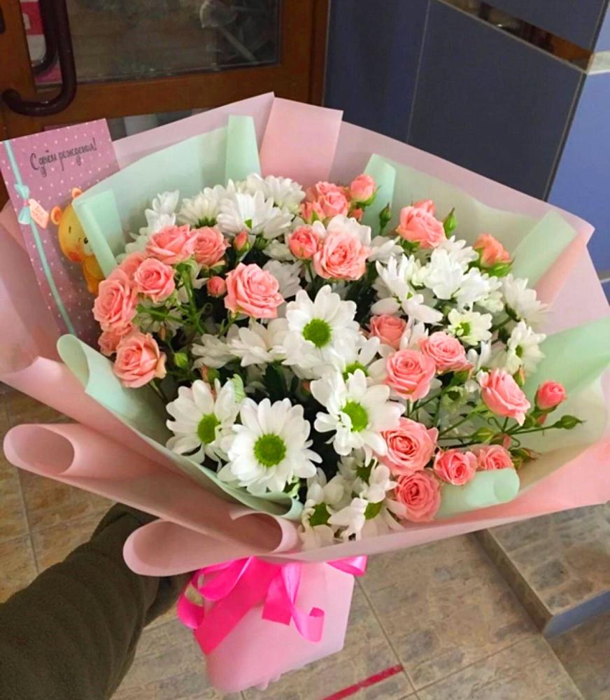 Букет цветов из: Розы и Хризантемы в Соль-Илецке