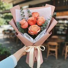 Букет персиковый аромат в Соль-Илецке Букет цветов из:  Розы в Соль-Илецке