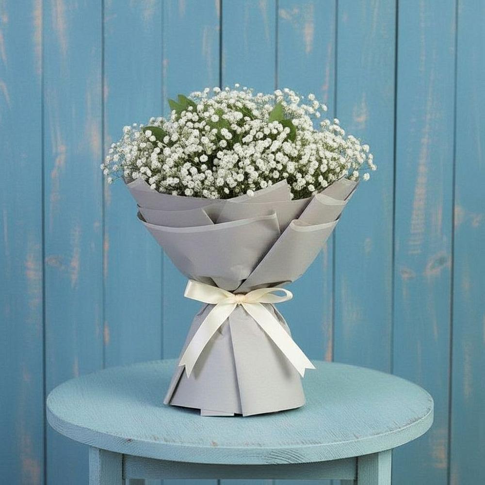 Букет Белые гипсофилы в Соль-Илецке Букет цветов из: Гипсофила в Соль-Илецке