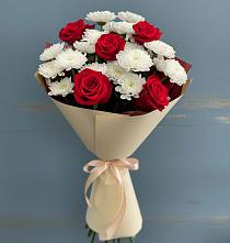 Букет цветов из:  Розы и Хризантемы в Соль-Илецке