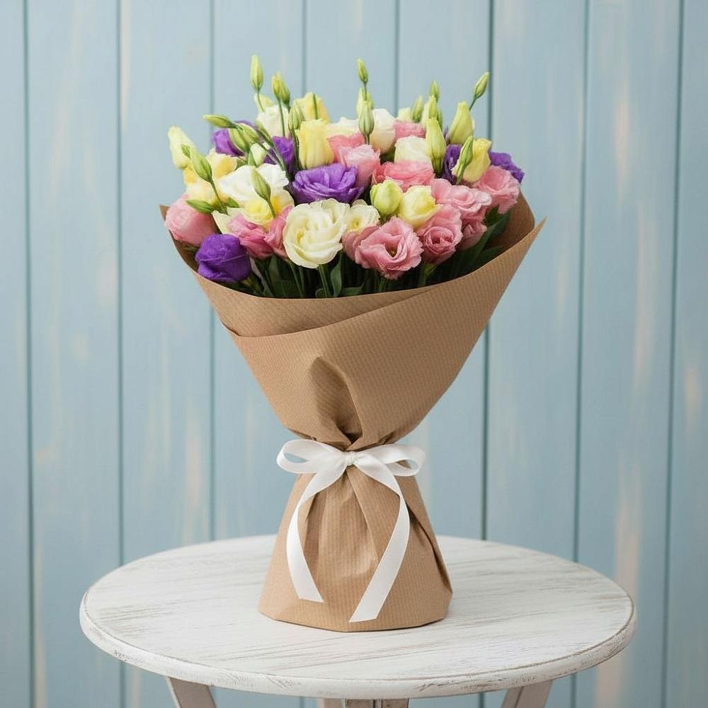 Букет Цветная эустома в Соль-Илецке Букет цветов из: Лизиантусы в Соль-Илецке