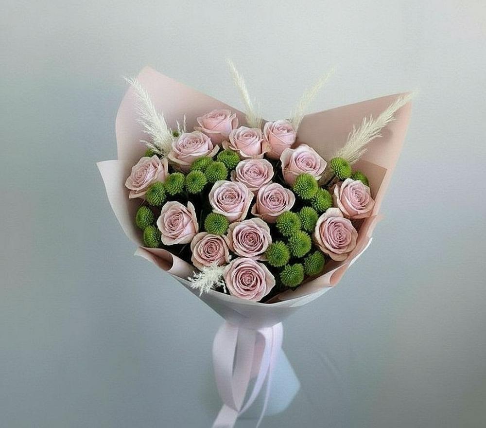 Букет доброе утро в Соль-Илецке Букет цветов из: Розы и Хризантемы в Соль-Илецке