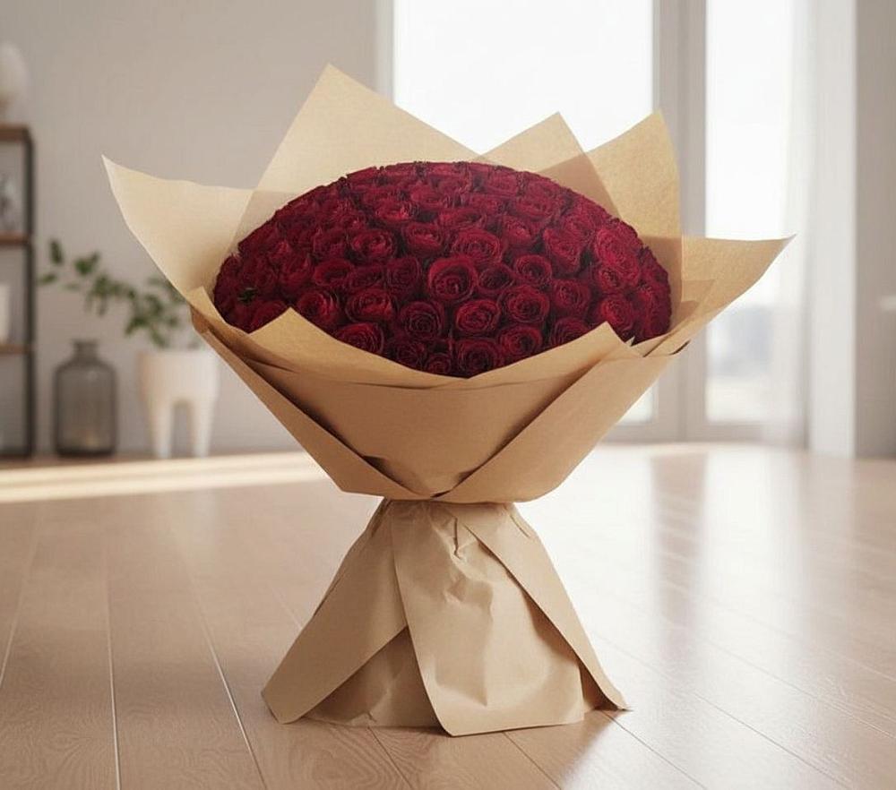 Букет 101 Красная роза в Соль-Илецке